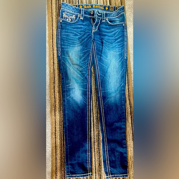 Rock Revival Blue skinny Jeans. - Picture 1 of 3